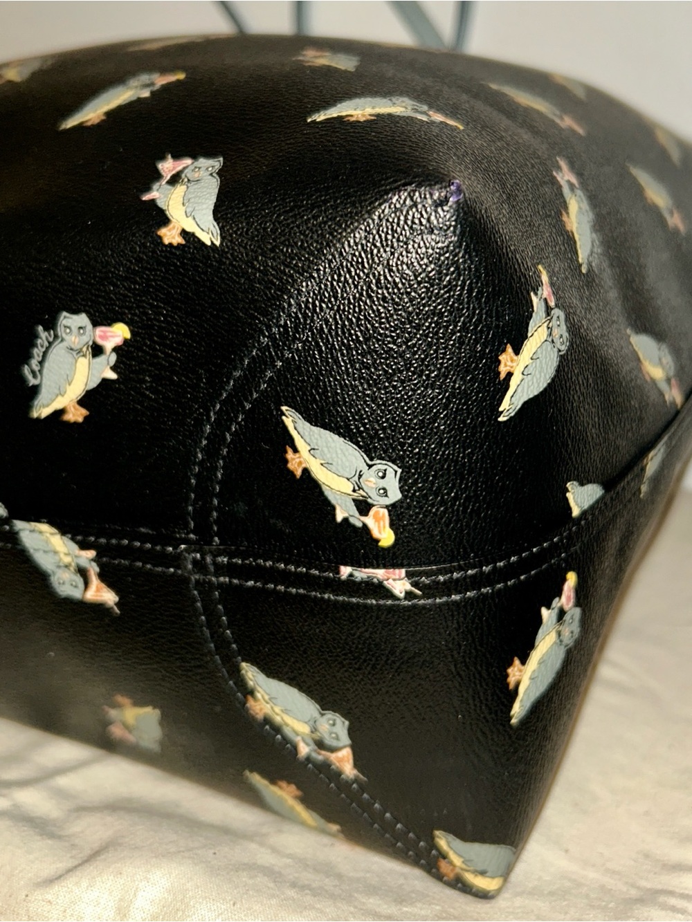 Coach Reversible City Tote with “Owltini”Party Owl Print. Super fun!!! - Picture 10 of 16